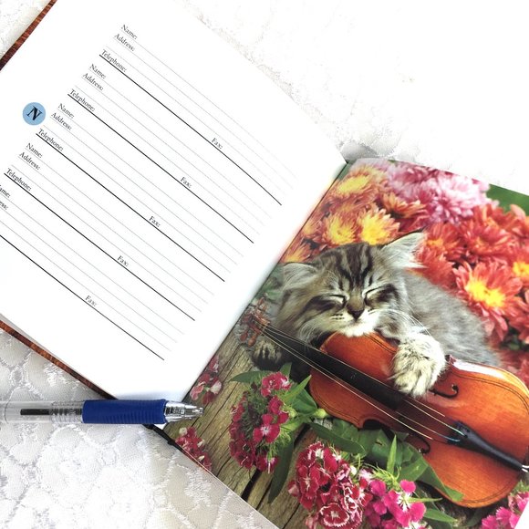 Address Book Cat Kitten Antics Vintage - Picture 6 of 8